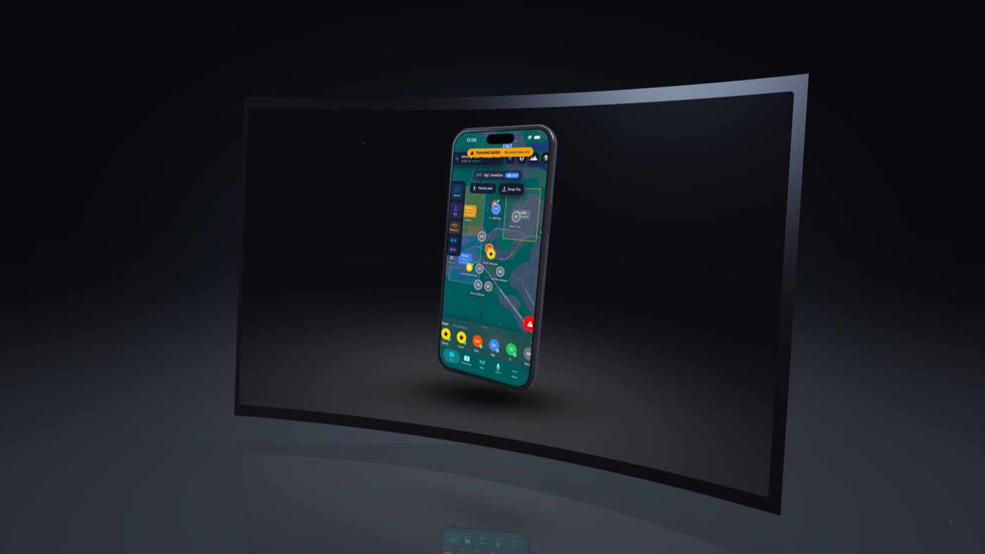 A screen recording playing on a giant curved cinema screen